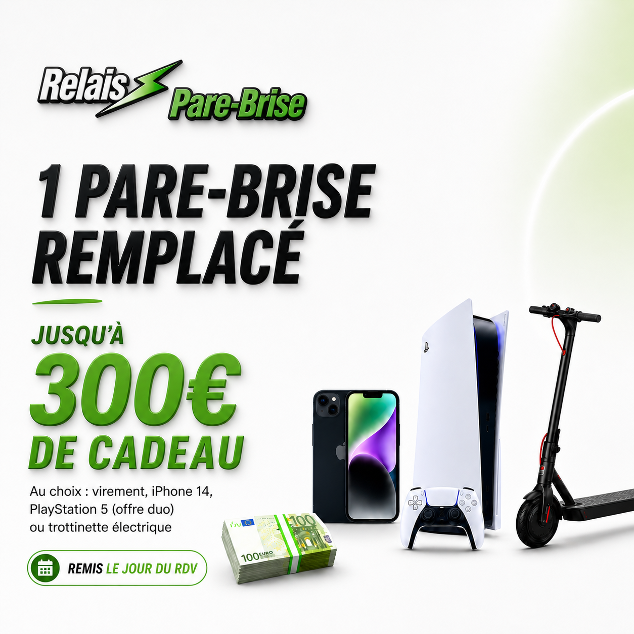 Jusqu'à 300€ de cadeau — Remplacement pare-brise Lille